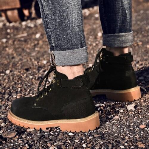 Spring boot man hot sneaker dress home 2020 vintage hightop footwear black mens leather mens shoes sport boots men casual top