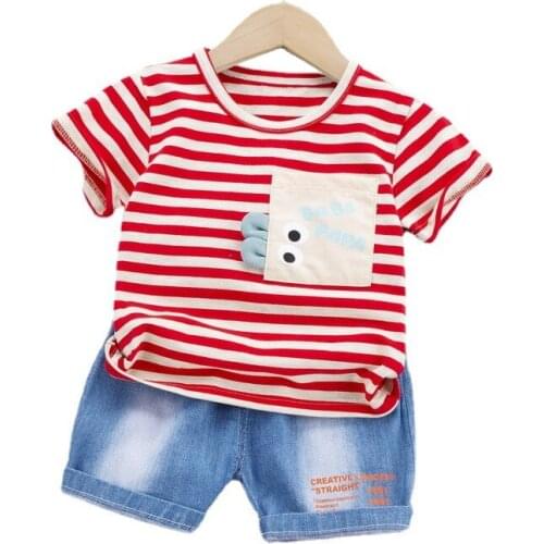 New Summer Baby Girl Clothes Children Cotton T-Shirt Shorts 2Pcs/Set Toddler Casual Costume Boys Fashion Clothing Kids Tracksuit