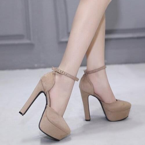 Europe and the United States new waterproof platform high heels fashion show womens high heel sandals