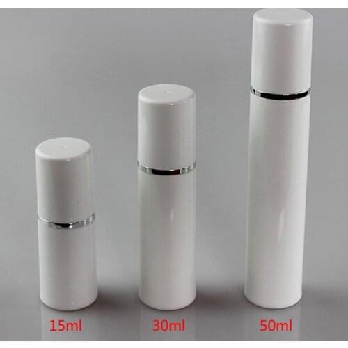15/30/50ml Empty Airless Bottles Silver/Gold/Rose gold Line Plastic Treatment Pump Travel Cosmetic Lotion Bottle 10pcs/lot