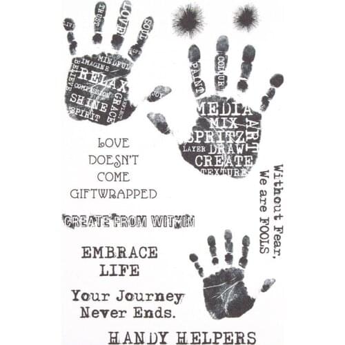 Hand stamp Clear Stamp for Scrapbooking Transparent Silicone Rubber DIY Photo Album Decor A130