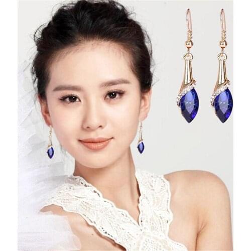 Clip On Earrings Crystal That Look Like Real Earrings Invisible Cubic Zircon Dangle Earing Without Piercing Wedding For Women