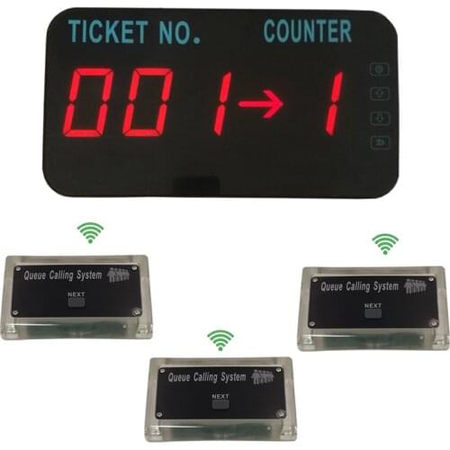 Queue Manage System Take A number Tickets Number Waitting System Come With English Voice Announce ( 3 button +1 display )