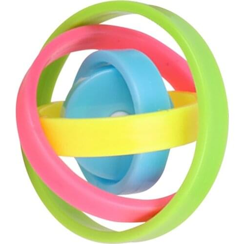 Kids Adults Luminous Orbiting Rings Anti Anxiety Toy Fidget Hand Spinner （Random Color