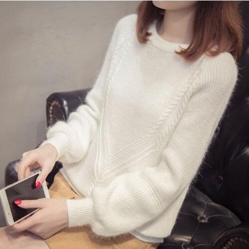 2020 Sweater Womens Korean-Style New Solid Color Long-Sleeved Bottoming Shirt Pullover Sweater Womens