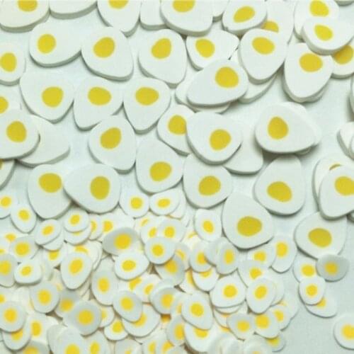 100g Fake Sprinkles for Slime Accessories Polymer Hot Clay Simulation Egg Slice DIY Fluffy slime Supplies Cake Dessert Mud Toys