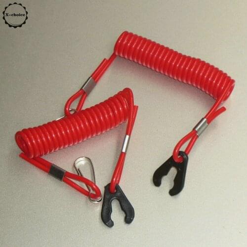 2pcs Jet Ski Outboard Eng Motor Kill Switch Safety Lanyard Key Tethers Ya Ma Ha PWC