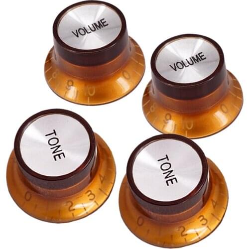 2 Tone 2 Volume Control Hat Bell Shape Knobs Buttons for Guitars