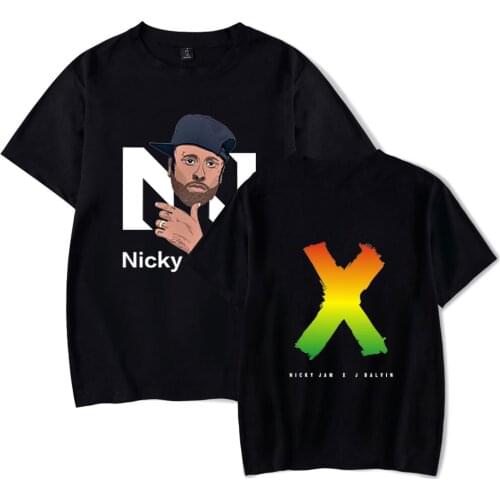 2020 nicky jam T shirt O-Neck Short Sleeve Men/Women Tshirts Casual Streetwear Harajuku Tee Sunset Curve Clothes