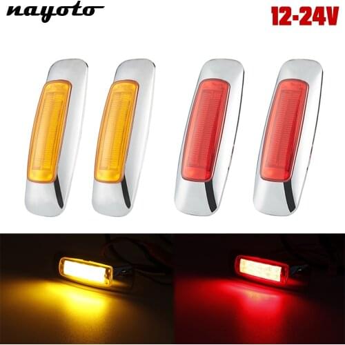 4x 12-24V Led Side Marker Light for Trailer Truck Caravan Side Clearance Marker Light Lamp Lorry Red Yellow Emergency Flasher