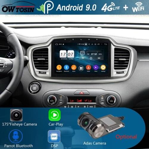 10.1" IPS 8Core 4+64G Android 9.0 Car Multimedia Player For KIA Sorento 2015 2016 2017 2018 2019 GPS Radio Parrot BT DSP CarPlay