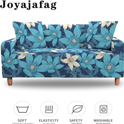 Popular Flowers Sofa Covers For Living Room Sectional Corner Floral Washable Couch Cover Elastic L Shape Slipcover
