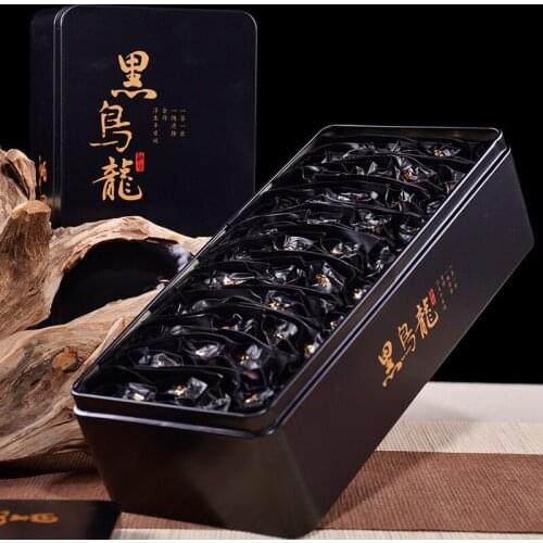 Black Oolong Tea, thick flavor, oil cut, charcoal baked, degreased, special mountain oolong gift box, canned