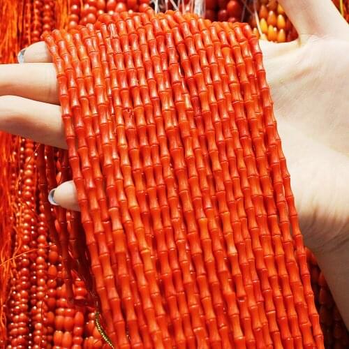 DIY Jewelry coral beads Bamboo round shape 3mm*7mm whosale price