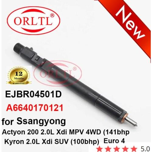 ORLTL A6640170121 Common Rail Fuel Injector Diesel Injector EJBR04501D R04501D 6640170121 a6640170121For Delphi Ssangyong Actyon