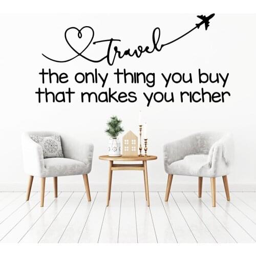 Travel Wall Decal Carved Travel Wall Quote Stickers Phrase Vinyl Wall Sticker For Childrens Room Sticker Living Room Decor M314