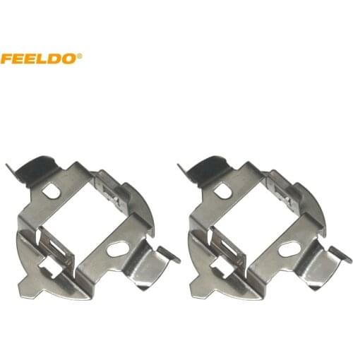 FEELDO 2Pcs Car H7 HID Xenon Bulb Adapter Holder For Volkswagen Sagitar Chery Riich G5 HID Bulb Base Retainer Clip Socket#5555