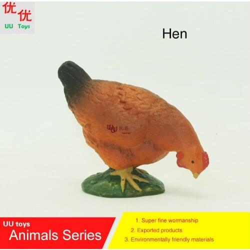 Hot toys: Hen simulation model Animals kids toys children educational props