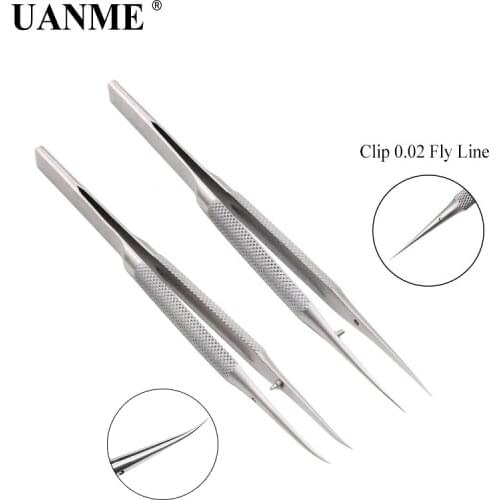 UANME Phone Repair Tools Jump Line Tweezers Clip 0.02mm Fly Line Ultra Precision Tweezers for iPhone Motherboard