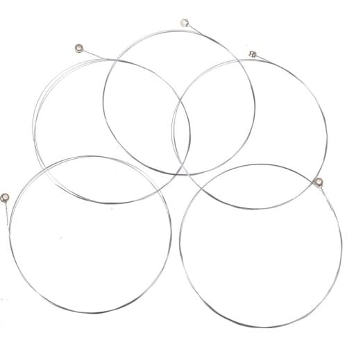 Quality Strings for guitar 5 Pcs Silver Tone Steel Strings E-1 for Acoustic Guitar Great Tone And Good Performance