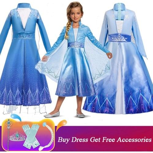 Snow Princess Costume Dress Halloween Party Children Clothing Kids Dress up Deguisement Enfant Filles