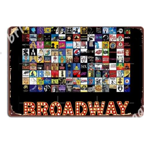 Broadway Musical Theatre Logos - Hand Drawn Metal Signs Wall Cave Home Classic Painting Décor Tin sign Posters
