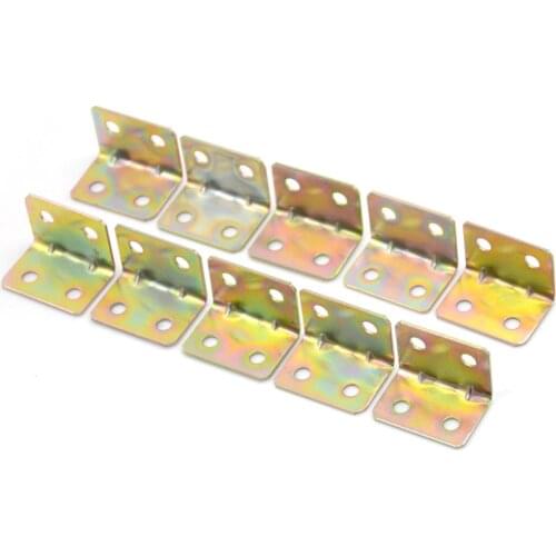 10 Pcs/lot 29*20*4mm 90 Degree Metal Right Angle Bracket Shelf Support 4 Holes Drop Ship