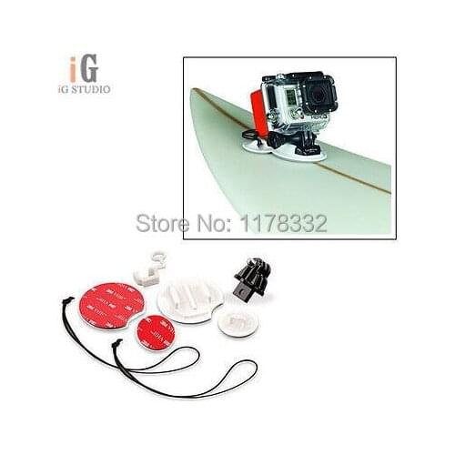 Surf Mounts Pack Tethers Surfboard Mounts + Adhesion Holders +Camera Straps for Gopro Hero 3+ Cameras hero 2 3