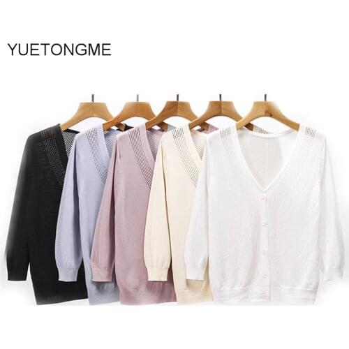 New Women Autumn 2021 summer button Sweaters Jacket Slim Knit Solid Coat Cardigan Sweater Outwear Short Fall Warm Soft