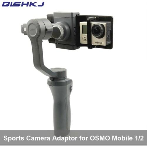 Nrew Arrival 3D Print GoPro Hero3/4/5/6 YI Sports Action Camera Mounting Adaptor for OSMO MOBILE 1 2 Gimbal Accessories