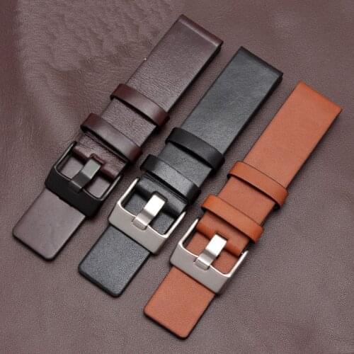 Military Nubuck Leather Watchband for Hamilton Breitling Samsung Watch Strap Field Avaition 20/22/24mm Black Brown Watch Bracele