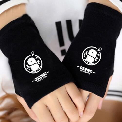 Game Arknights Warm Winter Gloves Fingerless Steampunk Knitted Gloves Cosplay Accessories