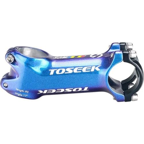TOSEEK Gradient color Bike stem MTB/Road Bike Stem 6°17° Degree High-Strength Lightweight 31.8mm aluminium alloy Handlebar XC