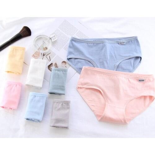 6PIECES/LOT pants woman SOLID briefs underwear fashion red/black/purple/blue pink COTTON