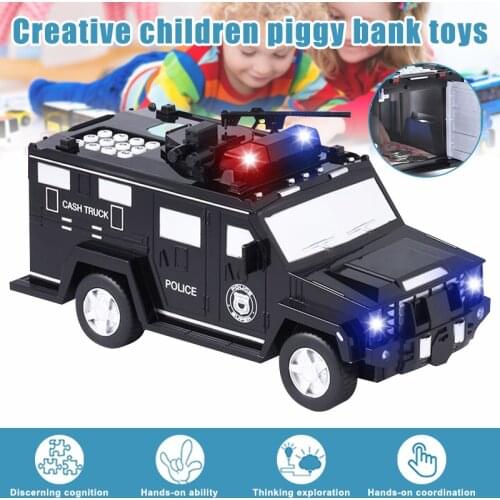 Smart Music Password Banknote Car Toy Piggy Bank with Light Electronic Money Bank Toy Car AN88