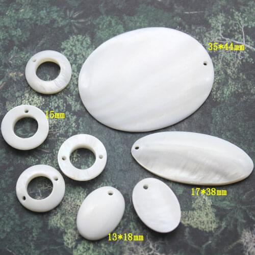 10pcs / bag Natural Freshwater Shell Temperament and Geometry Hanging Jewellery DIY Necklace Hair Clip Earrings Accessories