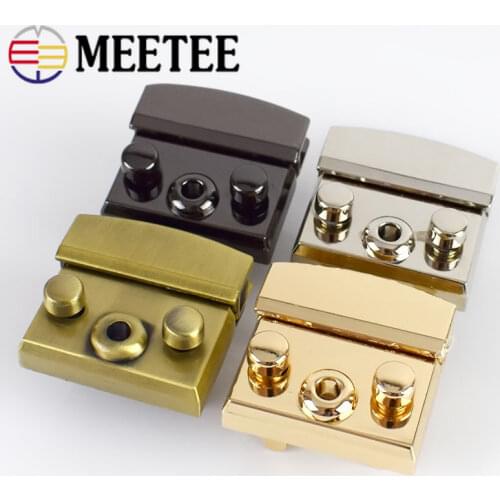 2pcs 35x20mm/51x30mm Handbag Bag Locks Buckle Fashion Twist Turn Lock Snaps For DIY Replacement Bags Clasp Closure Accessories