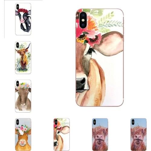 Animal Cattle Cow Watercolor Painting For Samsung Galaxy A81 A71 A51 A01 S20 S10 S9 S8 Plus A50 A70 A40 A30 A20 A10