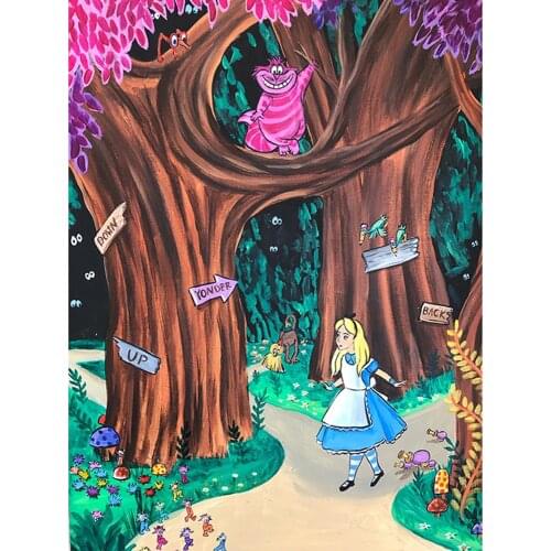 Disney Princess 5D DIY Diamond Painting Alice In Wonderland Cartoon Movie Diamond Mosaic Embroidery Cross Stitch Kits Home Decor