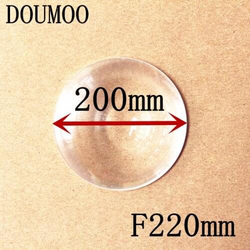 1 pcs free shipping condenser lens Diameter 200 mm Focal length 220 mm Fresnel Lens High pervious to light Screw plastic lense