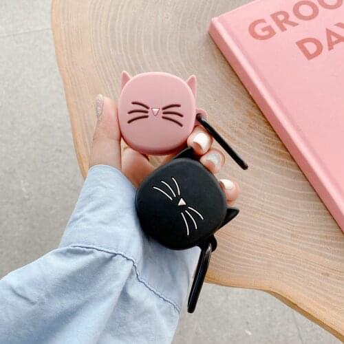 For Baseus Encok WM01 Case Cute Cat Cartoon Case fudnas for Baseus WM01 Mini Case Funny Bear Anti-slip Earphone Cover