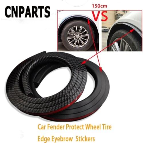 CNPARTS 150cm Car Wheel Tire Eyebrow For Ford Focus Fiesta Mondeo Ranger Kuga Seat Leon Ibiza Lexus Carbon Fender Strip Sticker