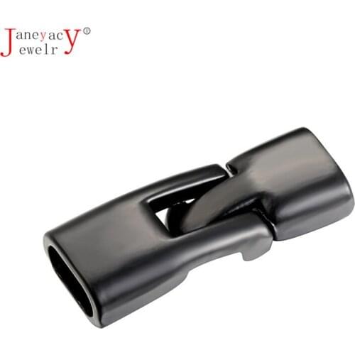 Janeyacy High Qolished DIY Alloy Buckle Leather Bracelet Making Jewelry Accessories L36*W14mm