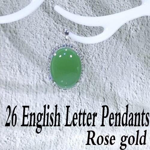 2021 New High Quality 925 Sterling Silver Exquisite Spanish 26 Letter Pendant For Girlfriend Diy Simple Fashion Animal Necklace