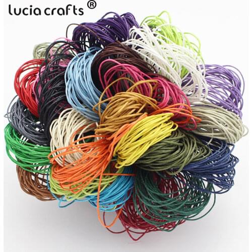 Lucia Crafrts 1mm Waxed Thread Cotton String Strap Necklace Bead Rope Handmade (10y/Lot) W0703