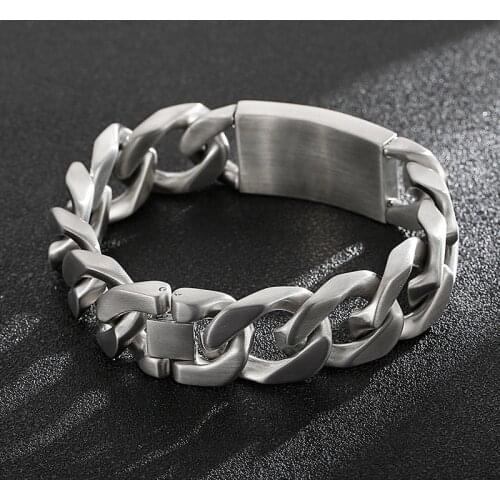 Fashion trendy mens jewelry wholesale European and American mens titanium steel bracelet punk rock bracelet accessories