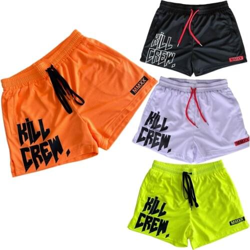 2021 New Summer Mens Beach Pants Shorts Trend Mesh Five-Point Breathable Training Pants Sports Leisure Stretch Shorts