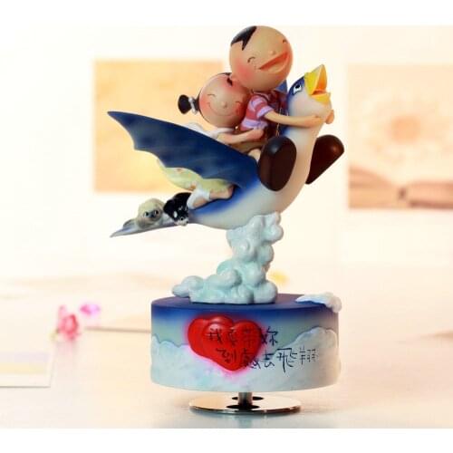 Band music box rotating flying birthday wedding Christmas day girlfriend gifts and home decoration free shipping