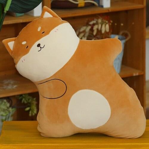 40CM Cartoon Creative Shiba Inu Cute Animal Pillow Plush Toy For Childrens Birthday Gift Plush Pillow Present Soft Decoration