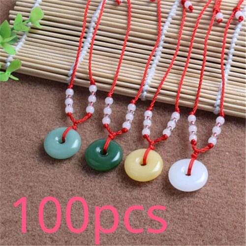 Natural stone Quartz crystal Turquoisecircle donut charms pendants for jewelry making Necklace Accessories100pcs wholesale